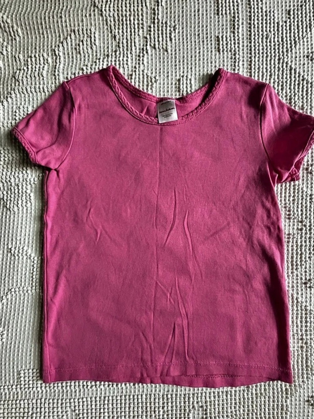 Hanna Andersson Tee In Pima Cotton Pink Short Sleeve Tee Size 8